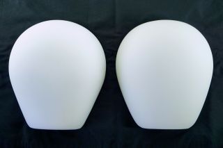 Pair - Wall Sconces - Vintage Milk Glass - Mid - Century Modern/art Deco