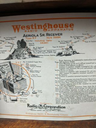 Vintage 1920s Westinghouse Radio Apparatus Aeriola Sr Receiver 3