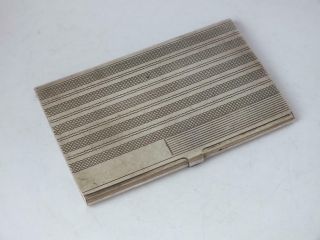 Solid Sterling Silver Card Case C.  1960/ L 9.  2 Cm/ 66 G