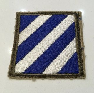 Wwii U.  S.  Army 3rd Third Infantry Division Cut Edge Color Patch