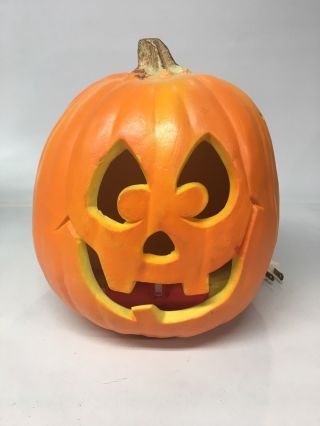 VTG 1995 TRENDMASTERS Pumpkin Halloween Light Up Foam Blow Mold Jack - O - Lantern 3