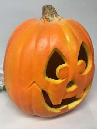 VTG 1995 TRENDMASTERS Pumpkin Halloween Light Up Foam Blow Mold Jack - O - Lantern 6
