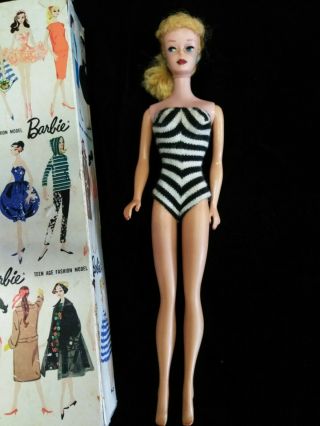 Vintage 5 Blonde Ponytail Barbie Doll Hair All