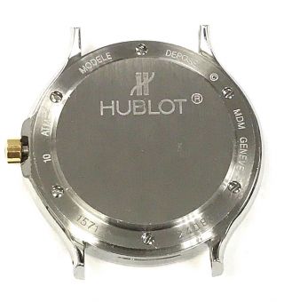 Vintage Hublot 18K & Stainless MDM Greenwich Mean Time GMT Quartz Wrist Watch 4