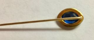 Vintage 10K Gold Stickpin with Sapphire 6