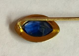 Vintage 10K Gold Stickpin with Sapphire 7