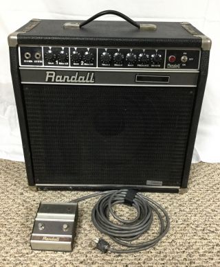 Randall Rg80 80 Watt 12 Combo Guitar Amp Celestion W/ Rare Footswitch