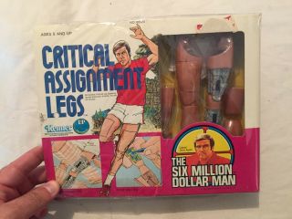 Vintage 1973 Kenner 6 Six Million Dollar Man Critical Assignment Legs Box