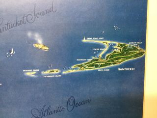 Vtg Cape Cod and the Islands Massachusetts Map John Ross MacDonald Print Frame 3