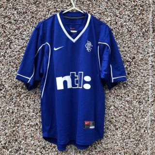 1999 2001 Rangers Home Football Shirt Nike Vintage 90s Adult Small - S