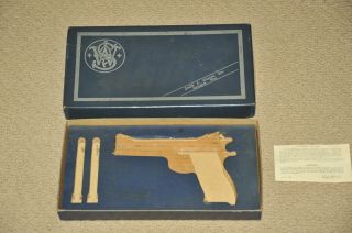 Vintage Smith And Wesson Model 52.  38 Master Pistol Box And Papers