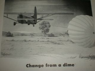 1945 CHANGE FROM A DIME WWII GLIDER PARACHUTE vintage WACO Trade print ad 2