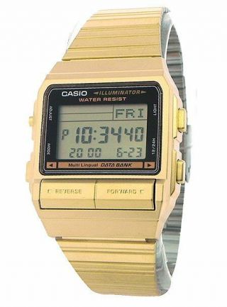 Casio Vintage Retro Gold Db380g - 1 Databank 5 Alarm Telememo @