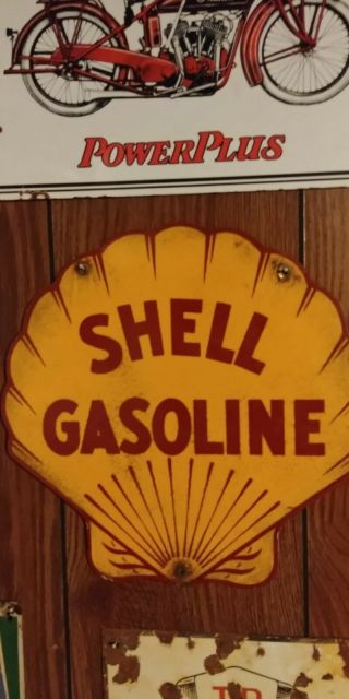 VINTAGE SHELL GASOLINE 11 3/4 