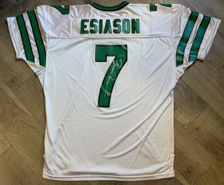 Vtg Boomer Esiason York Jets Sand Knit Authentic Jersey 48 Xl Nfl 90s Signed