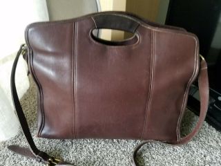 Vintage Coach 9995 X - Large Brown Leather Tote Shopper Cross - Body Bag Usa