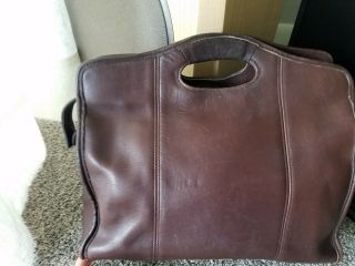 Vintage COACH 9995 X - large Brown Leather Tote Shopper Cross - body Bag USA 2