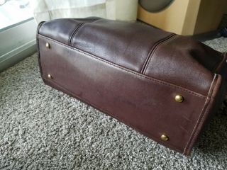 Vintage COACH 9995 X - large Brown Leather Tote Shopper Cross - body Bag USA 3