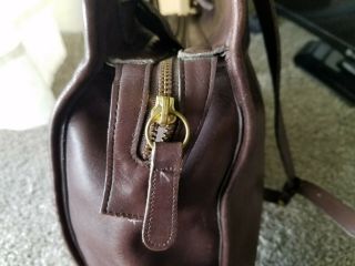 Vintage COACH 9995 X - large Brown Leather Tote Shopper Cross - body Bag USA 4