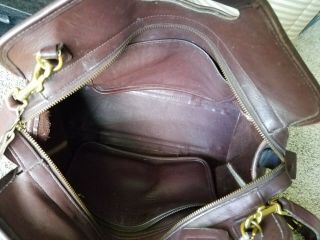 Vintage COACH 9995 X - large Brown Leather Tote Shopper Cross - body Bag USA 7