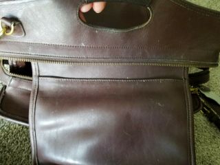 Vintage COACH 9995 X - large Brown Leather Tote Shopper Cross - body Bag USA 8