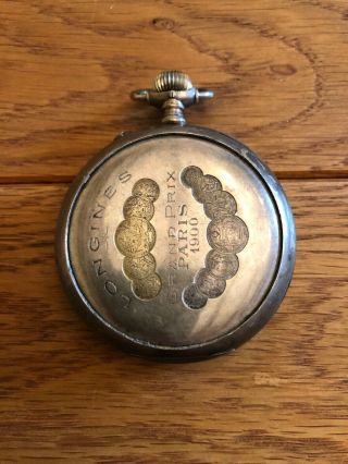 Longines Grand Prix Paris 1900 Silver Pocket Watch 2