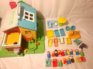 Vintage Fisher Price Little People Neighborhood House,  Accessories,  Guc,  Rare
