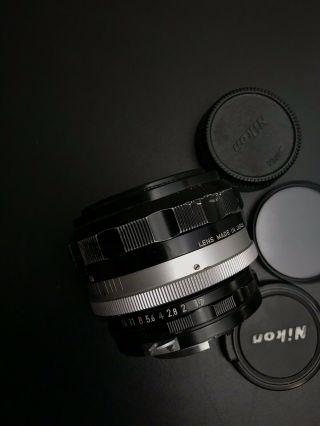 Nikon Nikkor - S Auto 55mm F/1.  2 1.  2/55 Fast Vintage Prime Lens With Caps 8