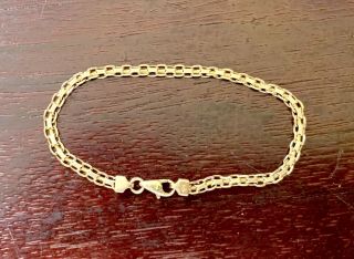 Vintage Italian 14k Yellow Gold Link Bracelet 4.  09 Grams