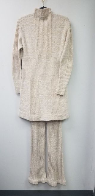 Set,  Vtg Stretch Sweater Knit Jane Irwill Long Tunic/dress&high Waist Pants (m,  L?