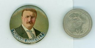 Vintage 1912 President Theodore Roosevelt Political Campaign Pinback Button 1.  25