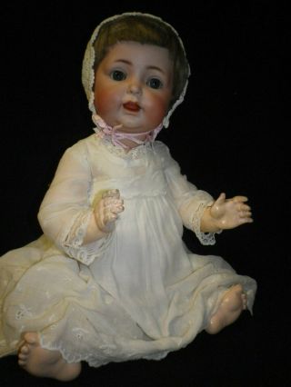 17 " Antique German 122 Simon & Halbig Quivering Tongue Character Baby