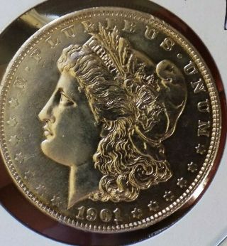 Morgan Silver Dollar 1901 P Gem Bu Proof Die Strike Pl Rare Date Monster Coin