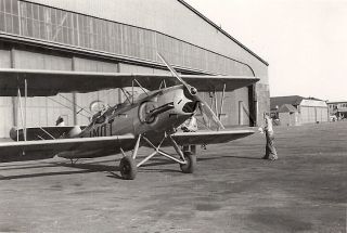 Wwii German Large Rp - Luftwaffe - Airplane - Biplane - Pilot - Marked - D - Imdt - 1930s