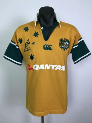 Vintage Canterbury Wallabies Australia Mens Rugby Union Jersey Size S