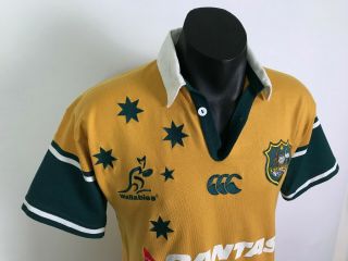 Vintage Canterbury Wallabies Australia Mens Rugby Union Jersey Size S 2