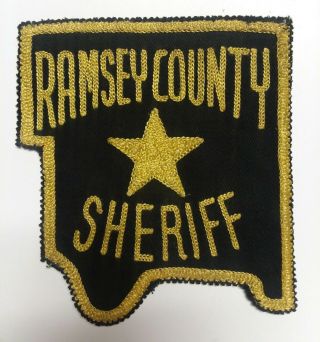 Minnesota Ramsey County Sheriff Patch Cheese Cloth Old Vintage Mn Police