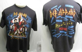 Vtg 1988 Def Leppard Hysteria Tour T Shirt 80 
