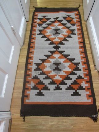 Vintage Navajo Rug 28 x 60 