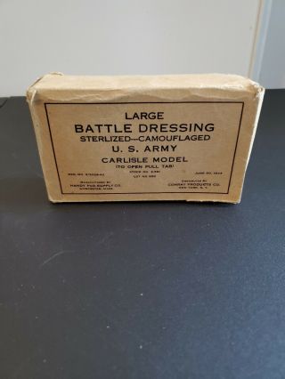WWII 1943 Large Battle Dressing U.  S.  Army Carlisle Model military box 2