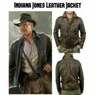 Indiana Jones Harrison Ford Raiders Of The Lost Ark Classic Brown Leather Jacket