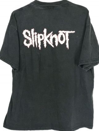 Slipknot Vintage 1999 Rare Debut Album Cover T - Shirt XL Black Blue Grape 2 Sided 7