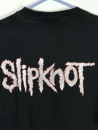 Slipknot Vintage 1999 Rare Debut Album Cover T - Shirt XL Black Blue Grape 2 Sided 8