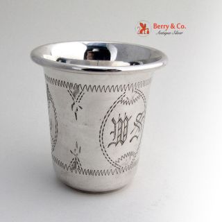 Vodka Or Kiddush Cup Sterling Silver Engraved