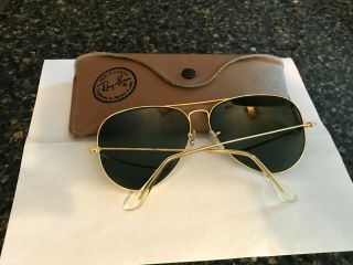 RAY BAN AVIATOR SUNGLASSES BY BAUSCH AND LOMB WITH CASE 62 mm 3