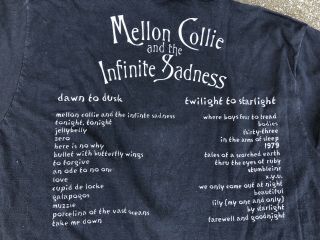 VTG 90s SMASHING PUMPKINS Mellon Collie Infinite Sadness Tour T Shirt Concert XL 4