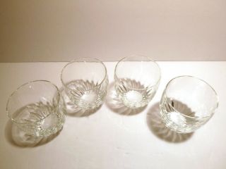 Rare VINTAGE Baccarat Crystal LORRAINE (1953 - 1978) 4 Tumblers / Whiskey 2 7/8 