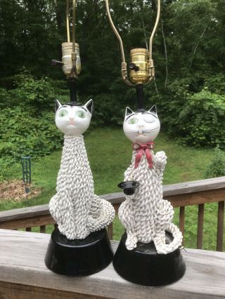 Vintage Spaghetti Cat Lamps Musical Made In Italy