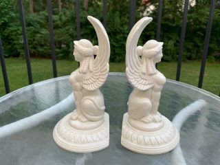Vintage 1977 Fitz and Floyd Egyptian Sphinx Winged Lady Lion 4