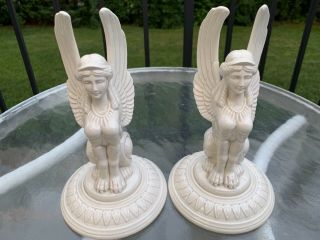 Vintage 1977 Fitz and Floyd Egyptian Sphinx Winged Lady Lion 5